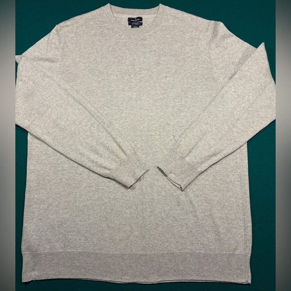 Daniel Hechter Men’s Gray Cashmere Cotton Blend Crewneck Sweater size XL